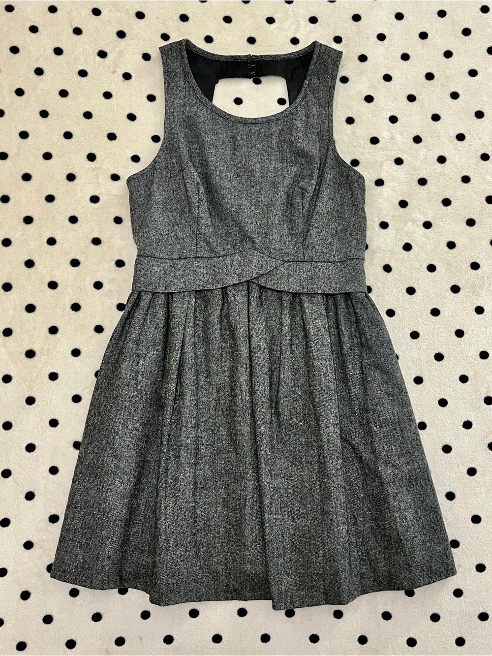 Urban Outfitters Cooperative Grey Wool Blend Cutout Fit & Flare Dress Size 10